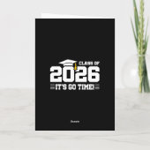 Class of 2026 Graduation It’s Go Time Funny Quote カード (裏面)