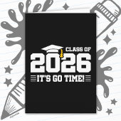 Class of 2026 Graduation It’s Go Time Funny Quote カード