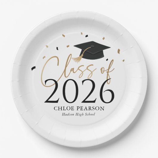 Class of 2026 Graduation Paper Plates ペーパープレート (正面)