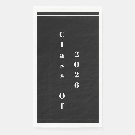 Class Of 2026 Graduation Party Black White (正面)