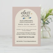 Class of 2026 Graduation Party Invitation Card | M 招待状 (スタンド正面)