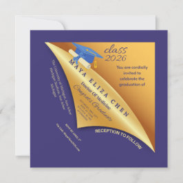 Class of 2026 Graduation Party Invitation | Purple 招待状