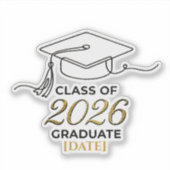 Class of 2026 Graduation / Pegatina Personalizada シール (正面)