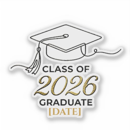 Class of 2026 Graduation / Pegatina Personalizada シール (正面)