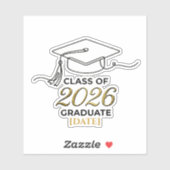 Class of 2026 Graduation / Pegatina Personalizada シール (シート)