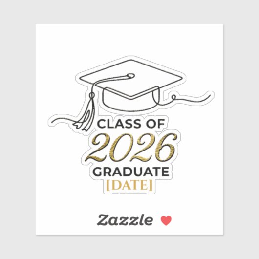 Class of 2026 Graduation / Pegatina Personalizada シール (シート)