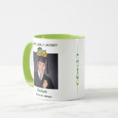 Class of 2026 Graduation Photo Green Script Gradua マグカップ (正面左)