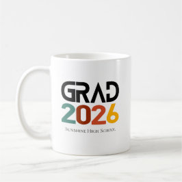 Class of 2026 Graduation Retro Vintage Minimalist コーヒーマグカップ