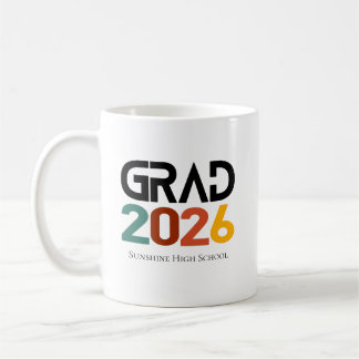 Class of 2026 Graduation Retro Vintage Minimalist コーヒーマグカップ