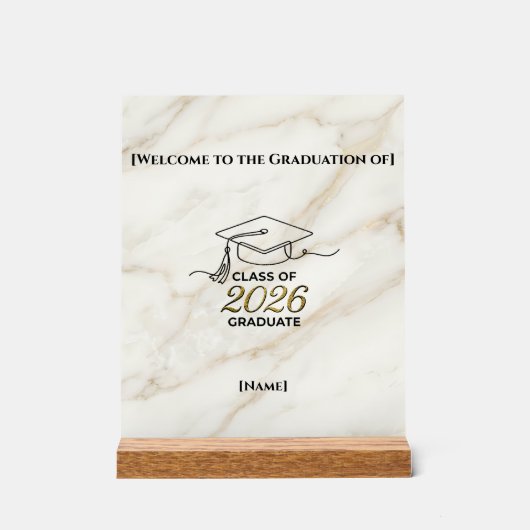 Class of 2026 Graduation / Señal de Mesa  アクリルサイン (正面)