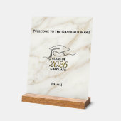 Class of 2026 Graduation / Señal de Mesa  アクリルサイン (傾斜)