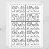 Class of 2026 Graduation Silver Tag Captions Paper (正面)