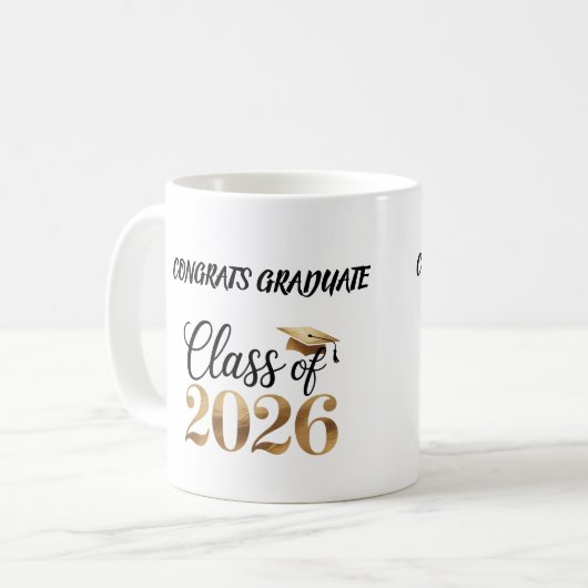 Class of 2026 Graduation T-Shirt Gift コーヒーマグカップ (正面左)