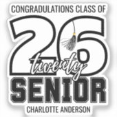 Class of 2026 Graduation Tassel シール (正面)