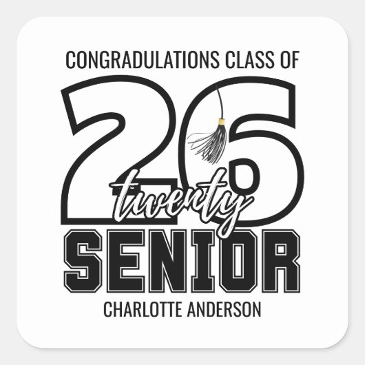 Class of 2026 Graduation Tassel  スクエアシール (正面)