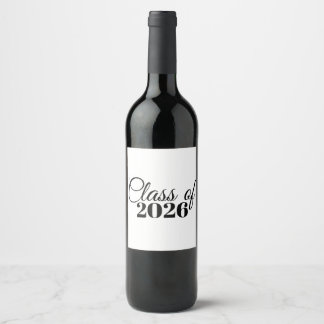 Class of 2026 Graduation Wine Bottle Label Custom ワインラベル