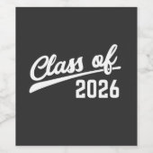 Class Of 2026 Graduation Year 2026 School   ワインラベル (シングルラベル)