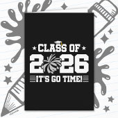 Class of 2026 Gray Cheer Graduation It’s Go Time カード