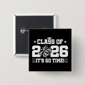 Class of 2026 Gray Cheer Graduation It’s Go Time 缶バッジ (正面&裏面)