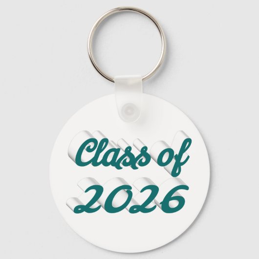 Class of 2026 green script  graduation  キーホルダー (裏面)