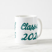 Class of 2026 green script  graduation  コーヒーマグカップ (正面右)