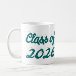 Class of 2026 green script  graduation  コーヒーマグカップ
