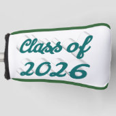 Class of 2026 green script graduation ゴルフヘッドカバー (正面)