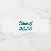 Class of 2026 green script graduation  ペットボトルラベル (シングルラベル)