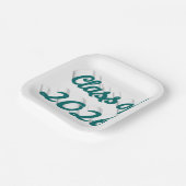 Class of 2026 green script graduation  ペーパープレート (傾斜あり)