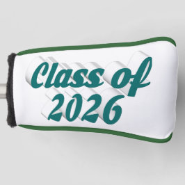 Class of 2026 green text  graduation  ゴルフヘッドカバー