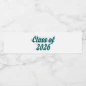 Class of 2026 green text graduation  ペットボトルラベル (シングルラベル)