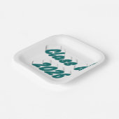 Class of 2026 green tyoography graduation  ペーパープレート (傾斜あり)