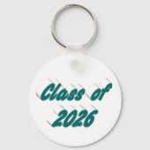 Class of 2026 green typography   graduation  キーホルダー (正面)