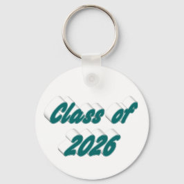 Class of 2026 green typography   graduation  キーホルダー