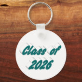 Class of 2026 green typography   graduation  キーホルダー (正面)