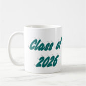 Class of 2026 green typography graduation コーヒーマグカップ (左)