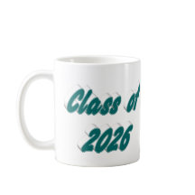 Class of 2026 green typography graduation