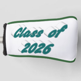 Class of 2026 green typography graduation  ゴルフヘッドカバー