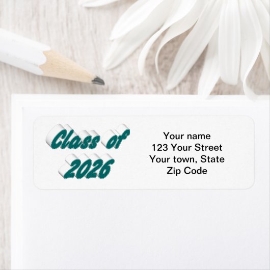 Class of 2026 green typography  graduation ラベル (インサイチュ)