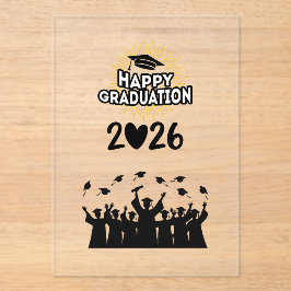 Class of 2026 Happy Graduation - Minimalist  アクリル招待状
