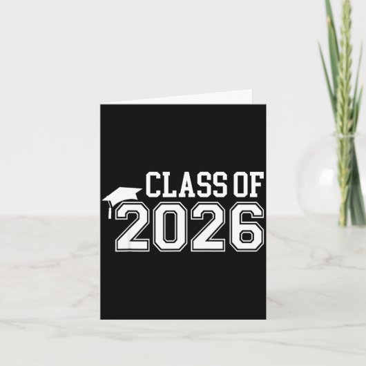 Class of 2026 high school senior graduation cap カード (正面)