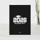 Class of 2026 I’m Outta Here Graduation Quote カード (裏面)