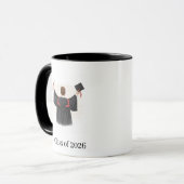Class of 2026 Illustrated Graduation Mug マグカップ (正面左)