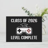 Class Of 2026 Level Complete Gaming Graduation 招待状 (スタンド正面)