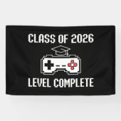 Class Of 2026 Level Complete Gaming Graduation 横断幕 (横)