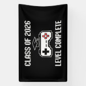 Class Of 2026 Level Complete Gaming Graduation 横断幕 (縦)