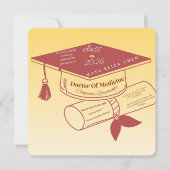 Class of 2026 Medical Graduation Invitation Custom 招待状 (正面)