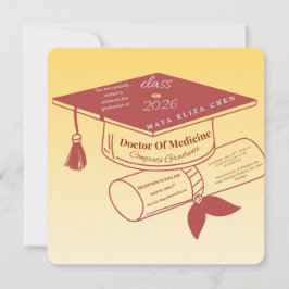 Class of 2026 Medical Graduation Invitation Custom 招待状