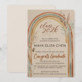 Class of 2026 Minimalist Arch Invitation 招待状 (正面/裏面)