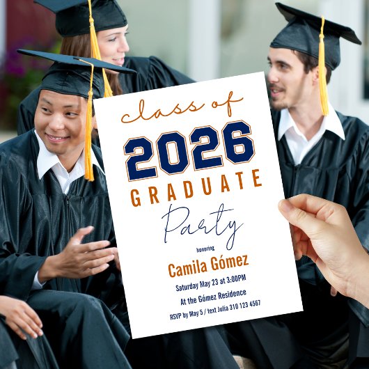 Class of 2026 Minimalist Graduation Party 招待状